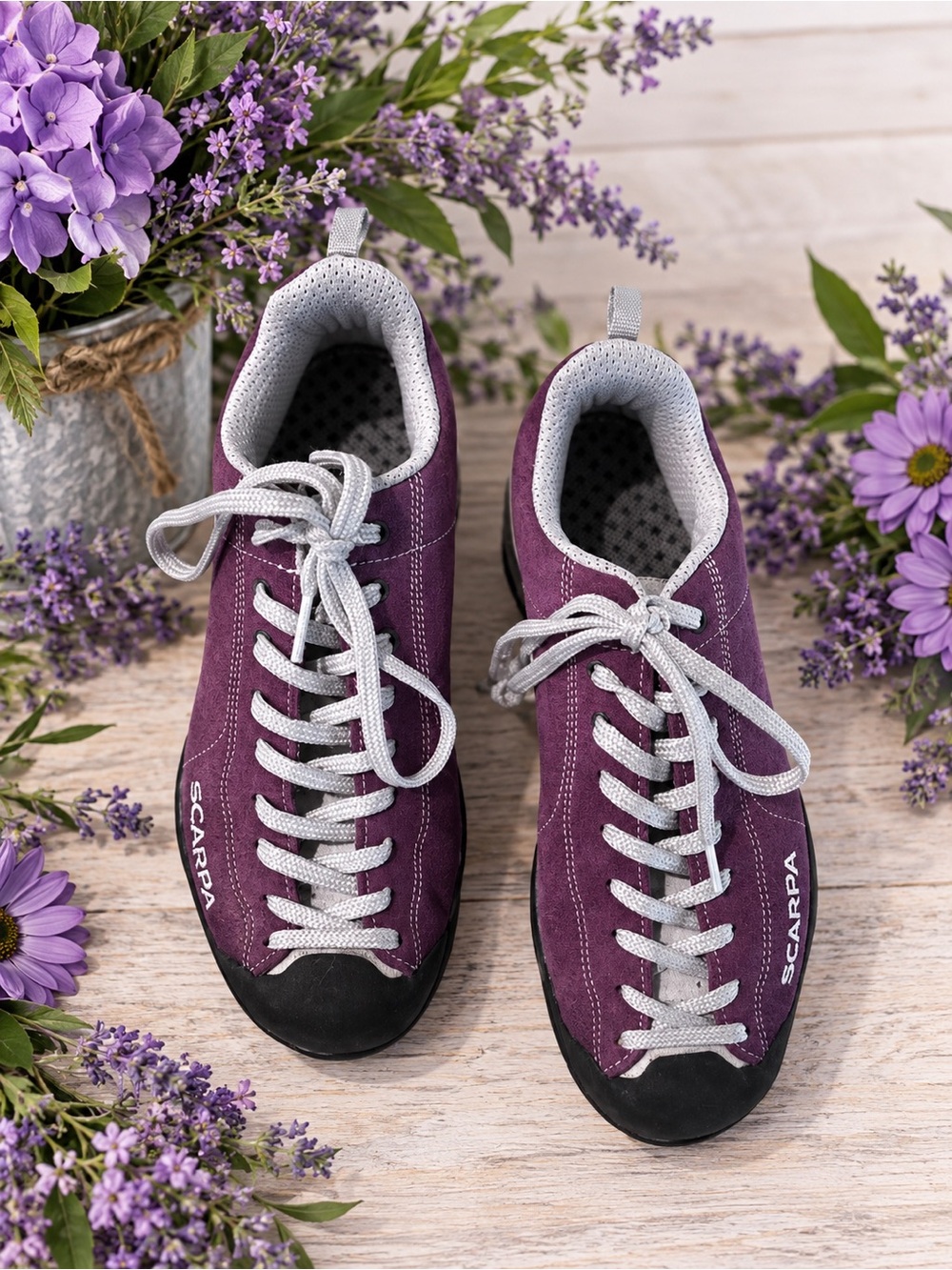 SCARPA Mojito Purple Suede Hiking Approach Shoes Size 7 / EU 38